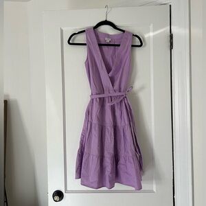 J. Crew Factory purple tiered dress